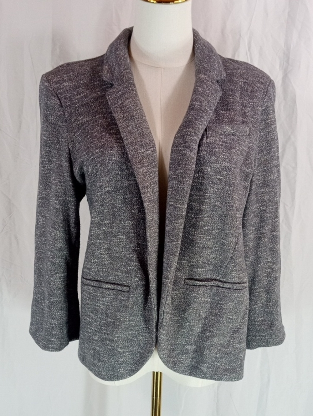 LC Lauren Conrad Heathered Gray Knit Blazer Size 10